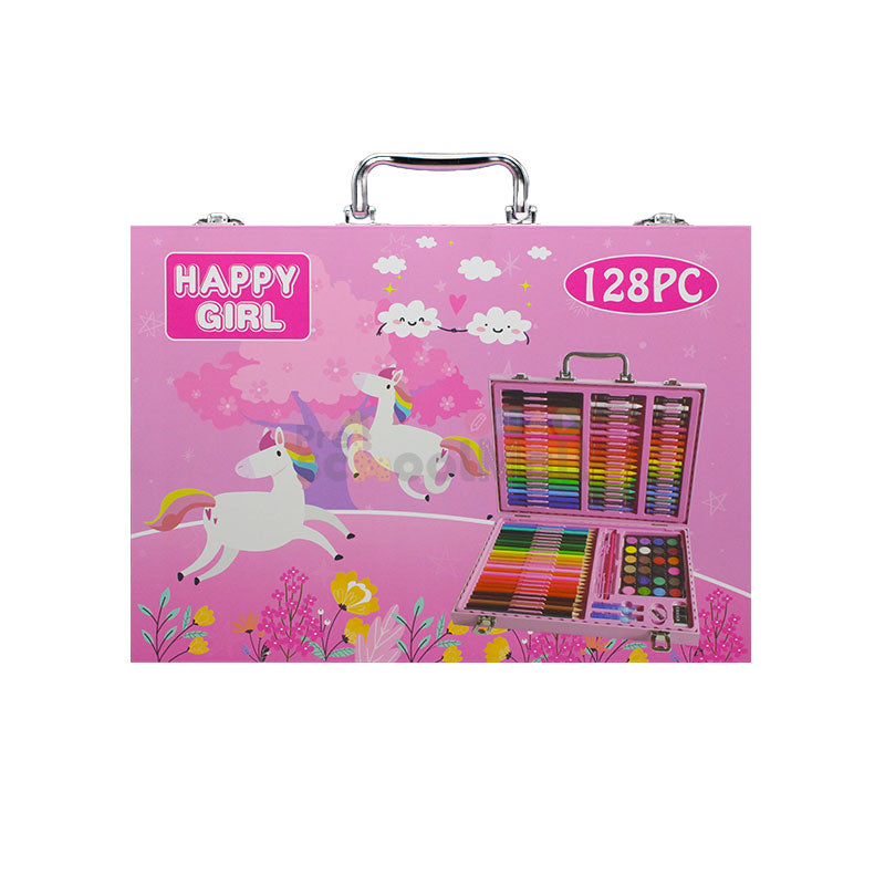 128 Pcs Wooden Coloring Art Kit