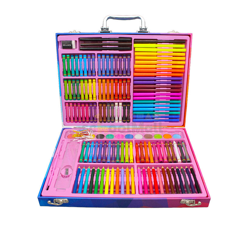 158 Pcs Wooden Coloring Art Kit