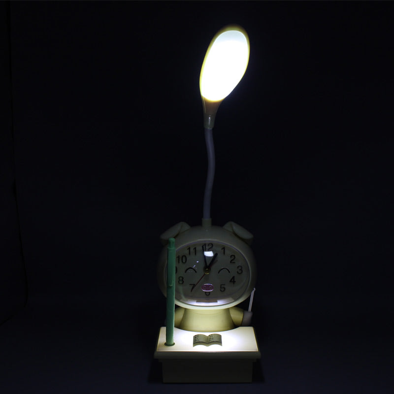 LED Rechargeable Lamp with Clock (00600)