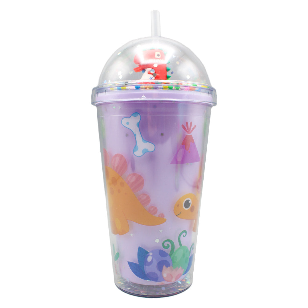 Stylish Acrylic Double Wall Tumbler Cup With Straw