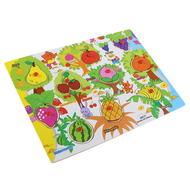 Fruits Wooden Peg Puzzle Board (DX571) - Preschool mall - Preschool Supplies & Educational Toys