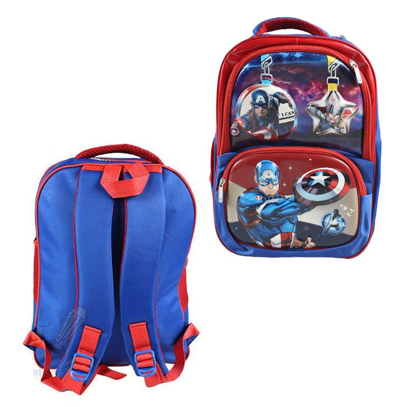 Captain America Embossed School Bag 17 inch (1757) - Preschool mall - Preschool Supplies & Educational Toys