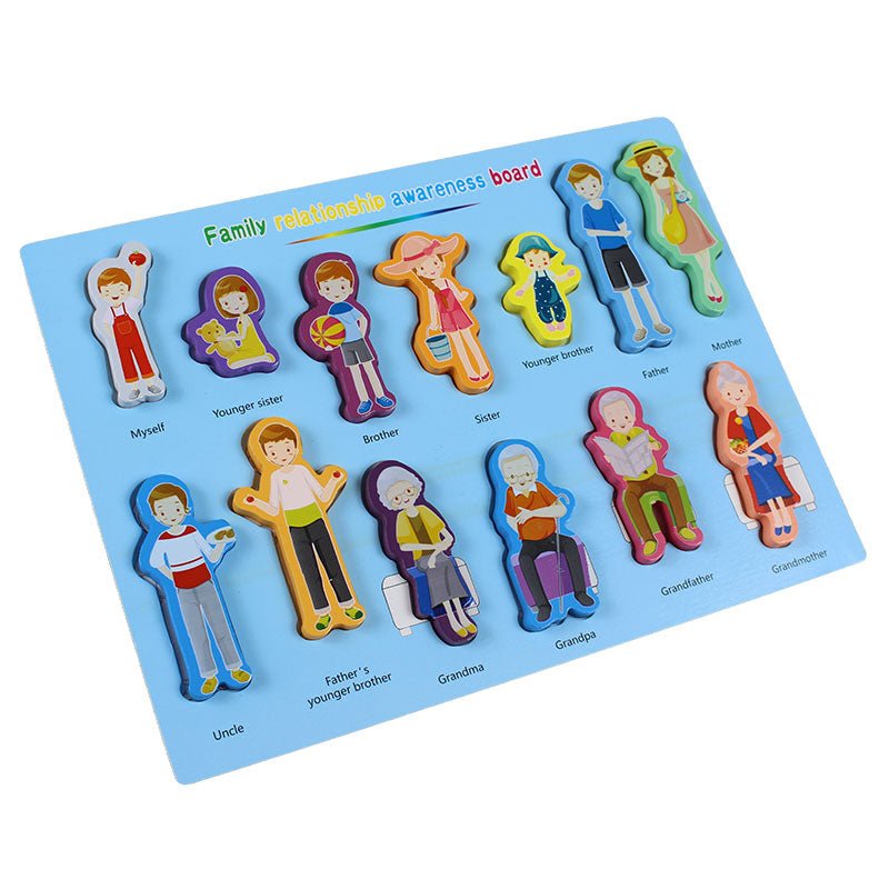 Family Relationship Awareness Wooden Board 1945 - Preschool mall - Preschool Supplies & Educational Toys