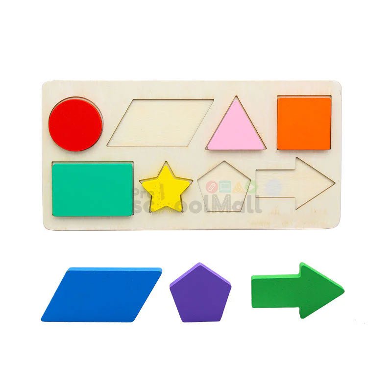3 in 1 Combo Number & Shapes Learning Wooden Boards - Preschool mall - Preschool Supplies & Educational Toys