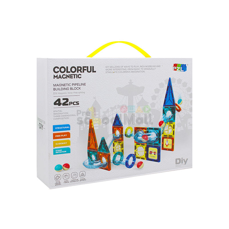 42 Pcs Magnetic Pipeline Building Block