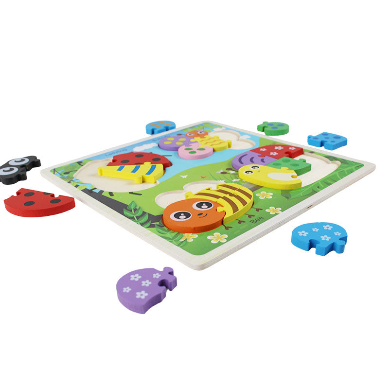 3d Wooden Puzzle Board Four Insects #1968