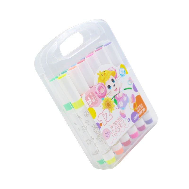 Washable Color Markers 12 Pcs 2039 - Preschool mall - Preschool Supplies & Educational Toys