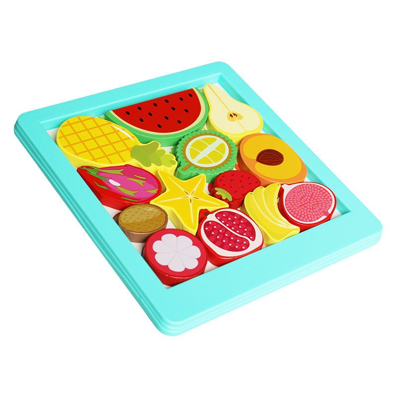 Montessori Wooden Fruits Jigsaw Puzzle Board - Preschool mall - Preschool Supplies & Educational Toys