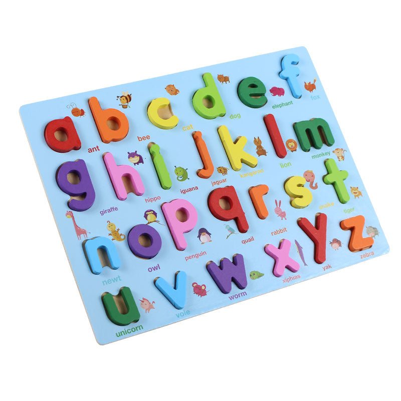 Small Alphabets (abc) Cognition Wooden Puzzle Board 01948 - Preschool mall - Preschool Supplies & Educational Toys