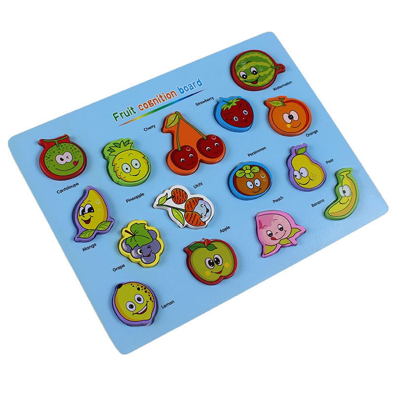 Fruit with Names Cognition Wooden Board 1944 - Preschool mall - Preschool Supplies & Educational Toys
