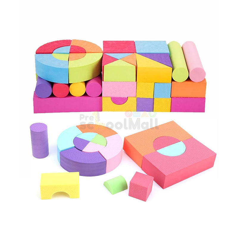 52 Pcs Fun Foam Building Blocks Large