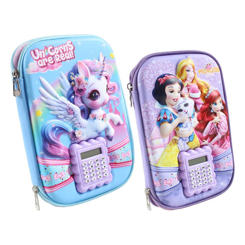 3d Embossed Pouch with Calculator for Girls 1989 - Preschool mall - Preschool Supplies & Educational Toys