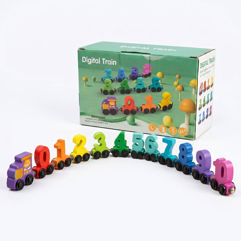 Wooden Mini Magnetic Number Digital Train - Preschool mall - Preschool Supplies & Educational Toys