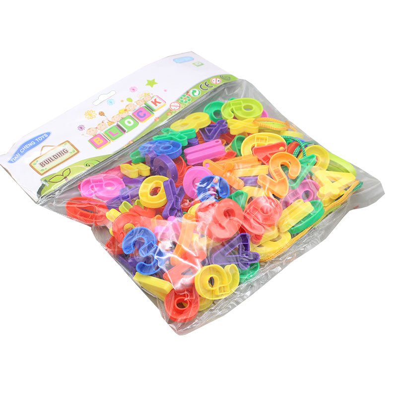 Capital Alphabets and Numbers Plastic Blocks Game - Preschool mall - Preschool Supplies & Educational Toys