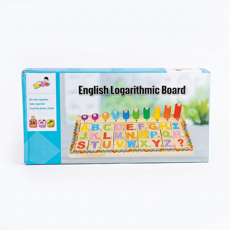 English Logarithmic Puzzle Board Wooden - Preschool mall - Preschool Supplies & Educational Toys