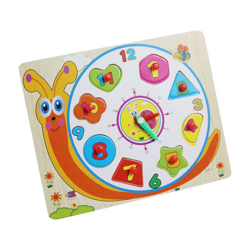 Montessori Wooden Clock Peg Puzzle Board for Kids - Preschool mall - Preschool Supplies & Educational Toys