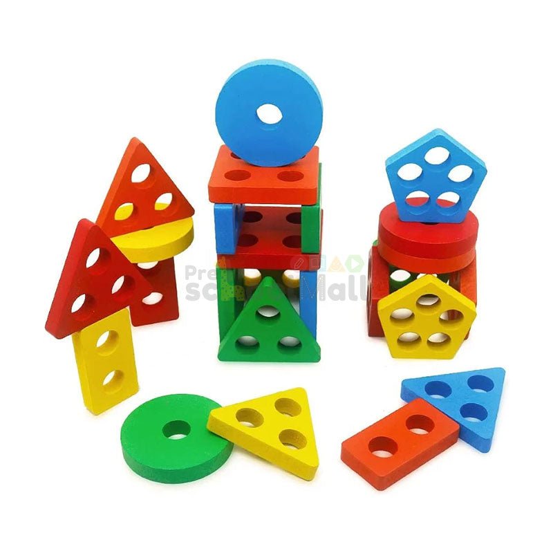 6 Column Stacking Puzzle Toy For Kids - Preschool mall - Preschool Supplies & Educational Toys