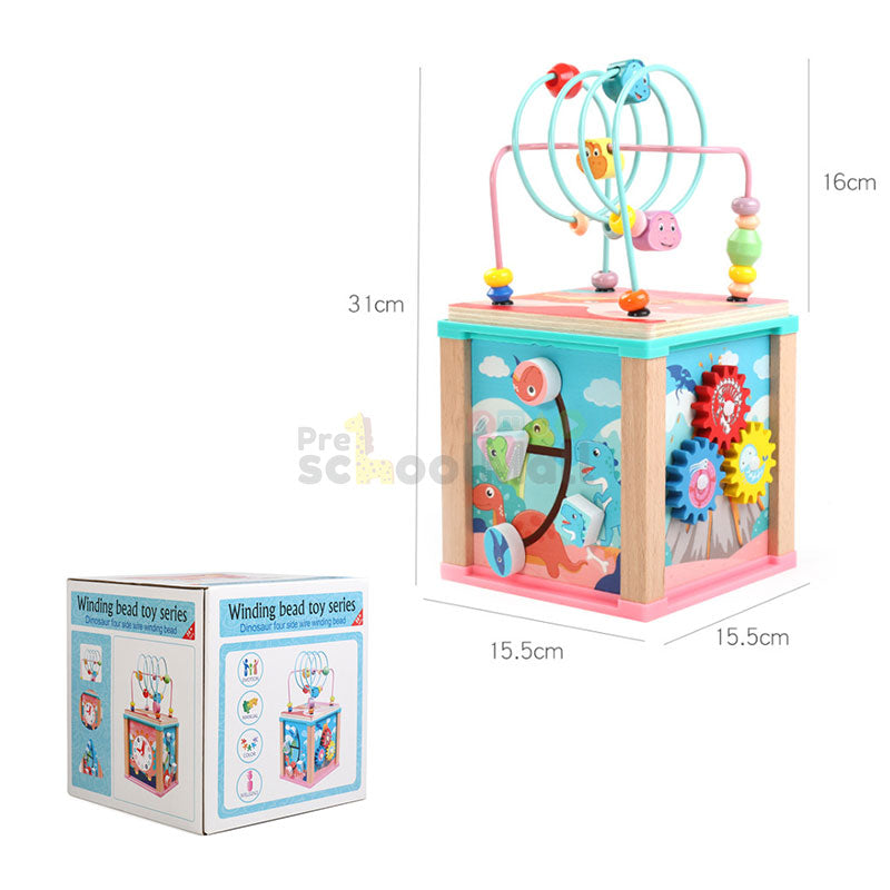 6 in 1 Four Side wire Binding Bead Toy 1563