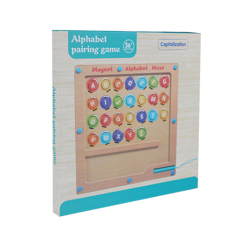 Magnetic Alphabets Pairing Maze Game Wooden