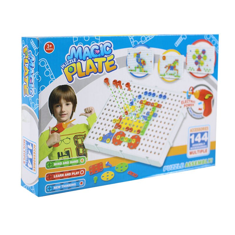 Puzzle Magic Plate DIY Education toy for kids 144 Pcs - Preschool mall - Preschool Supplies & Educational Toys