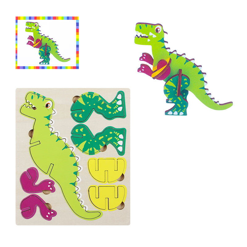 Wooden Insert Puzzle DIY Toy Model for Toddler