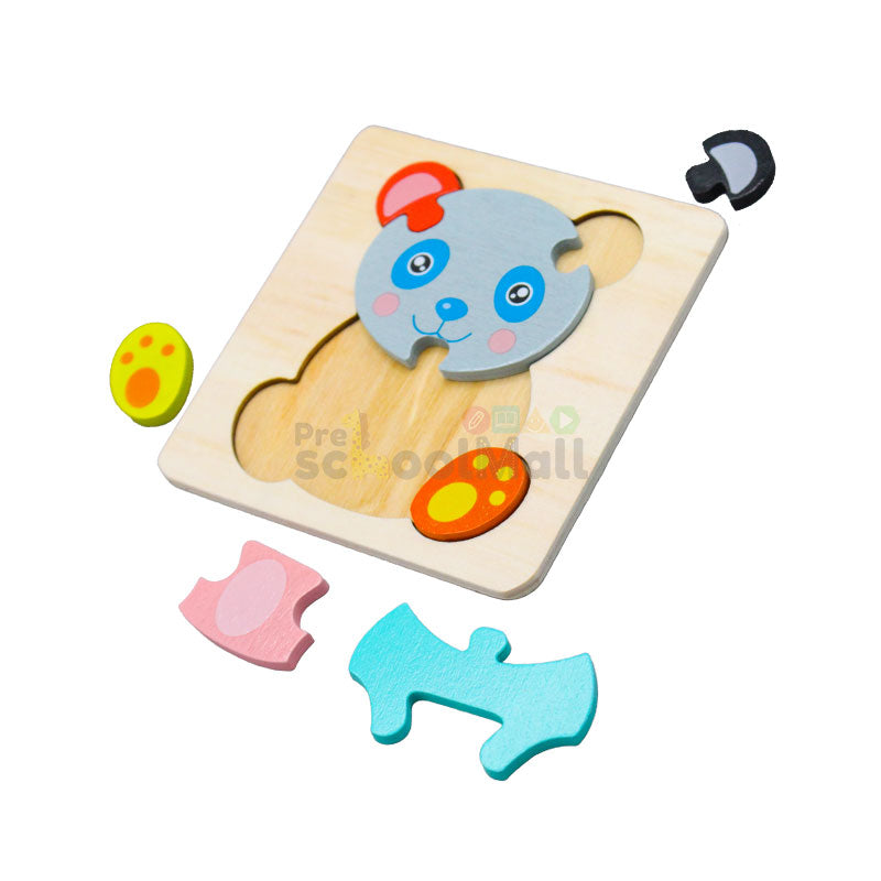 Baby Montessori Animals & Vehicles Wooden Puzzle Game