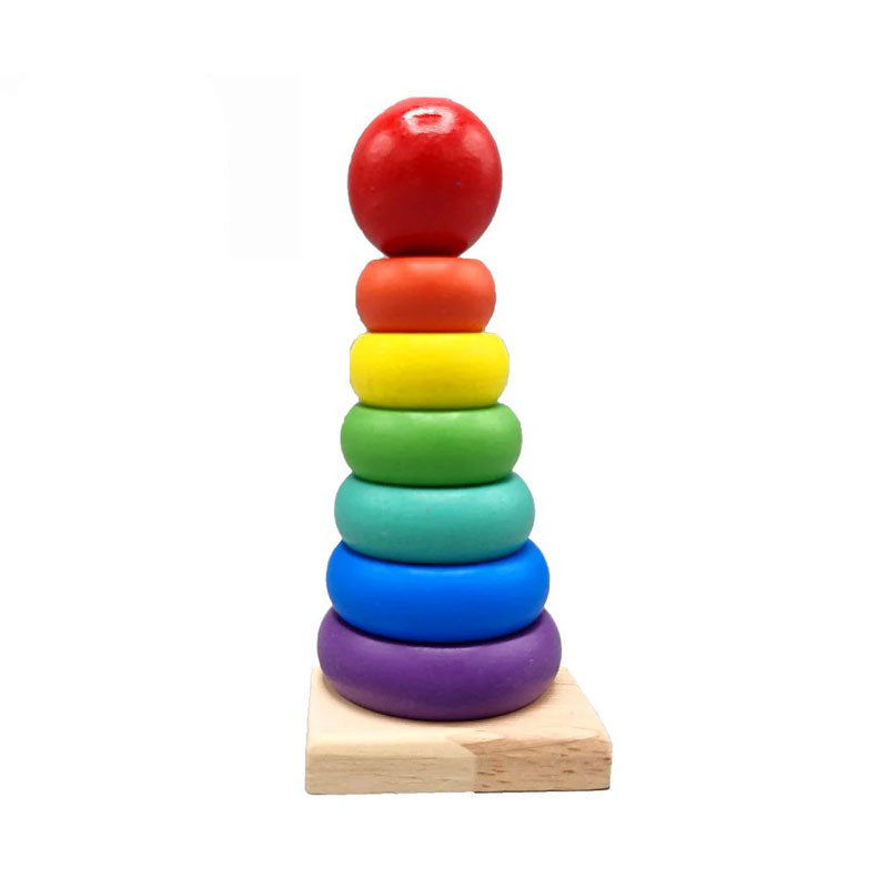 64 Pages Activity Book with Wooden 4 Column & Rainbow Toy