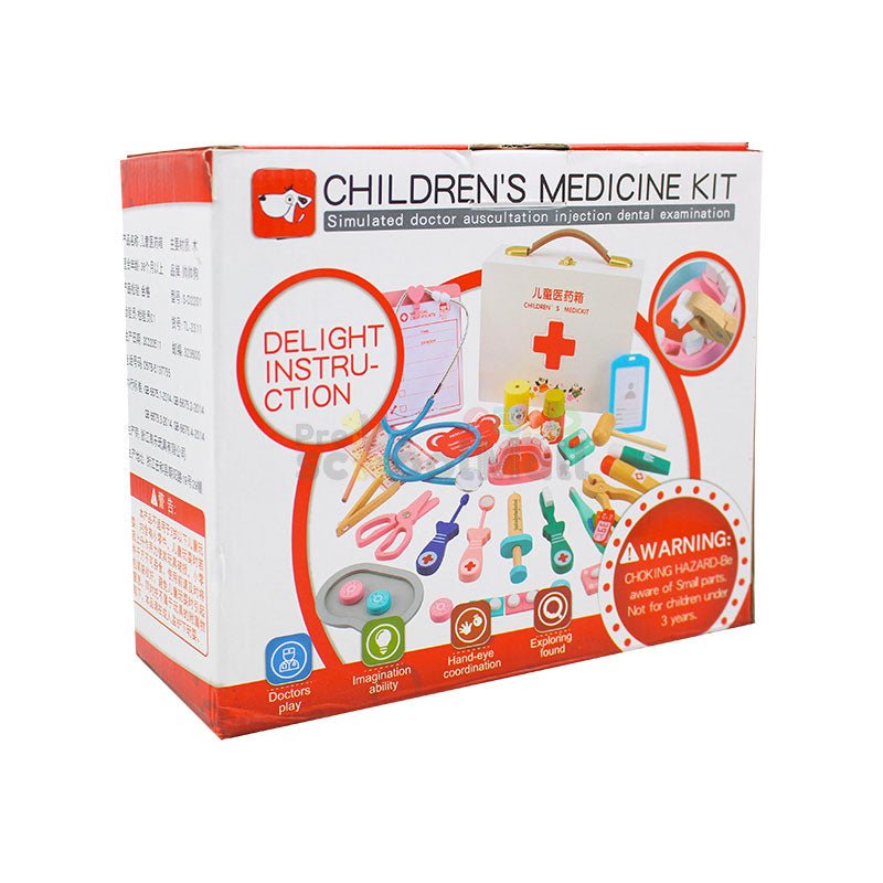 Children's Medical kit Wooden - Preschool mall - Preschool Supplies & Educational Toys
