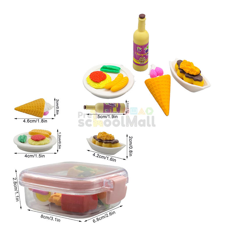 Cute Box of Children’s Food Erasers