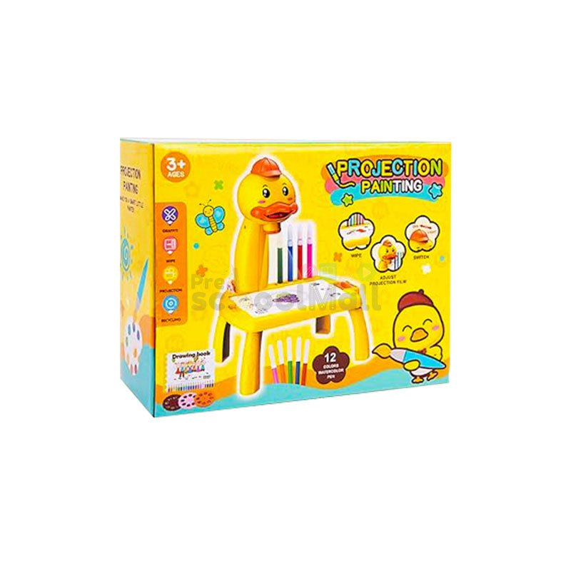 Cute Duck Drawing Projector With Light & Music
