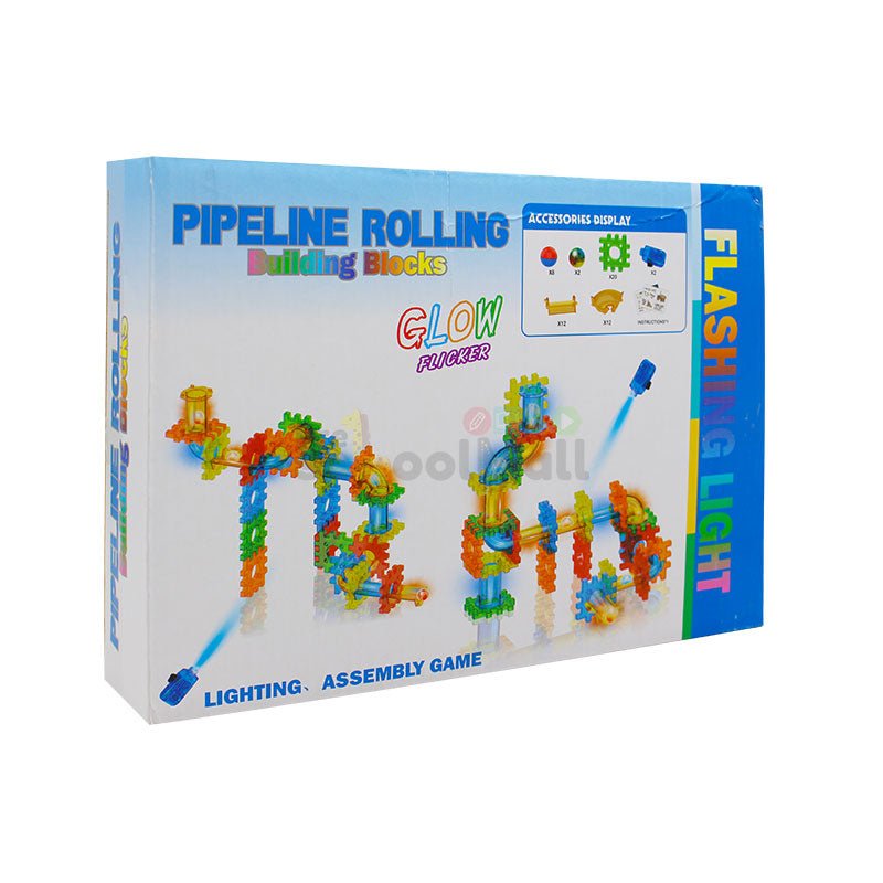 DIY Flashing Light Pipeline Building Blocks - Preschool mall - Preschool Supplies & Educational Toys