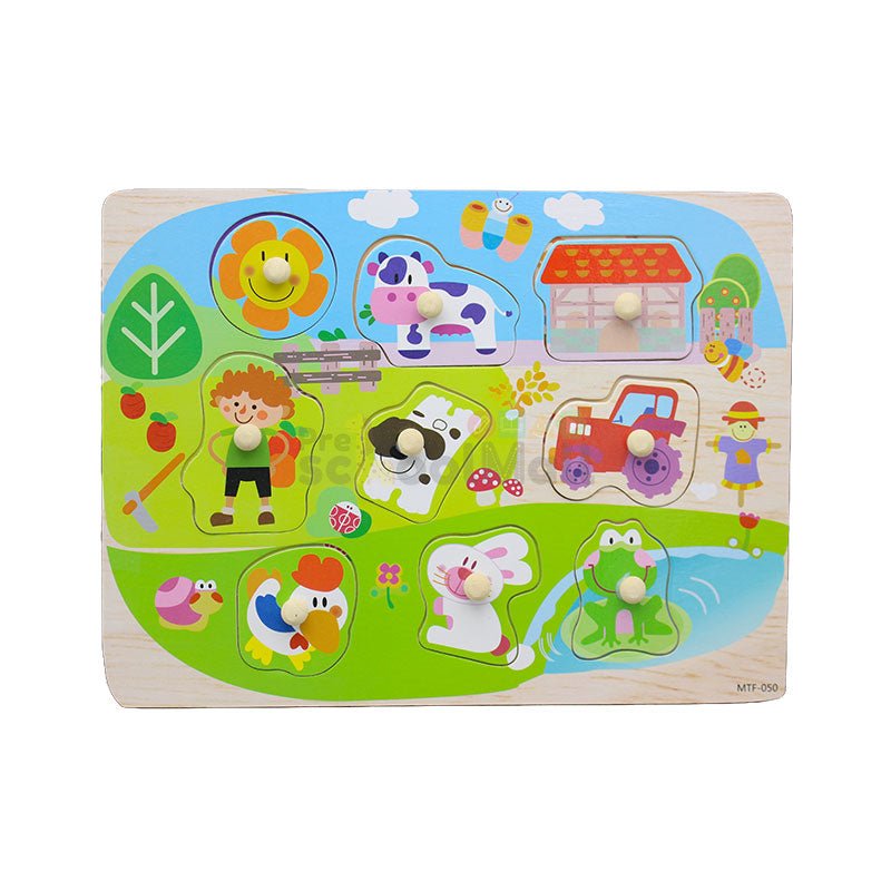 Farm Peg Puzzle Board for Kids - Preschool mall - Preschool Supplies & Educational Toys