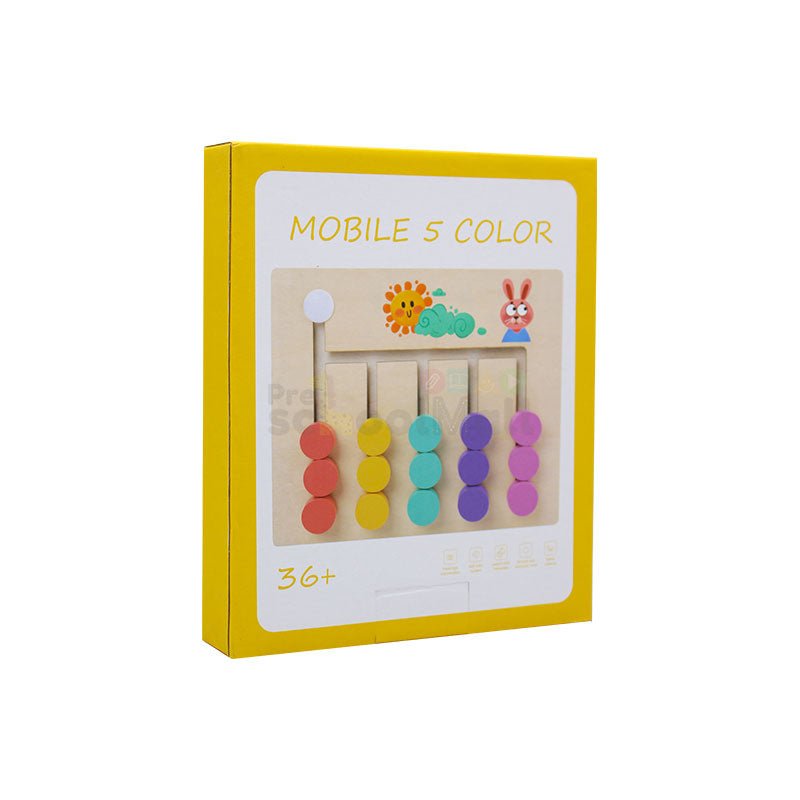 Five Color Puzzle Game Wooden Toy - Preschool mall - Preschool Supplies & Educational Toys