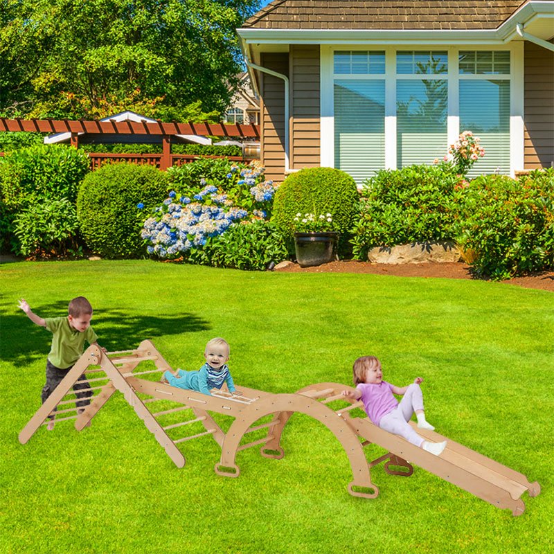 Wooden climbing Frame set 4 in 1 - Preschool mall - Preschool Supplies & Educational Toys