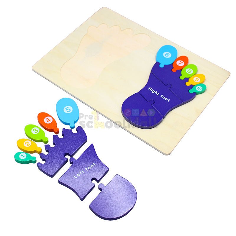 Hand & Foot Cognitive Puzzle Wooden Board - Preschool mall - Preschool Supplies & Educational Toys