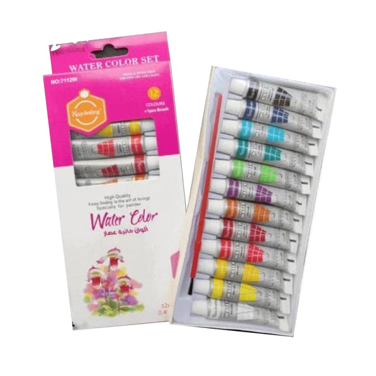 12 Water Color Set with Brush