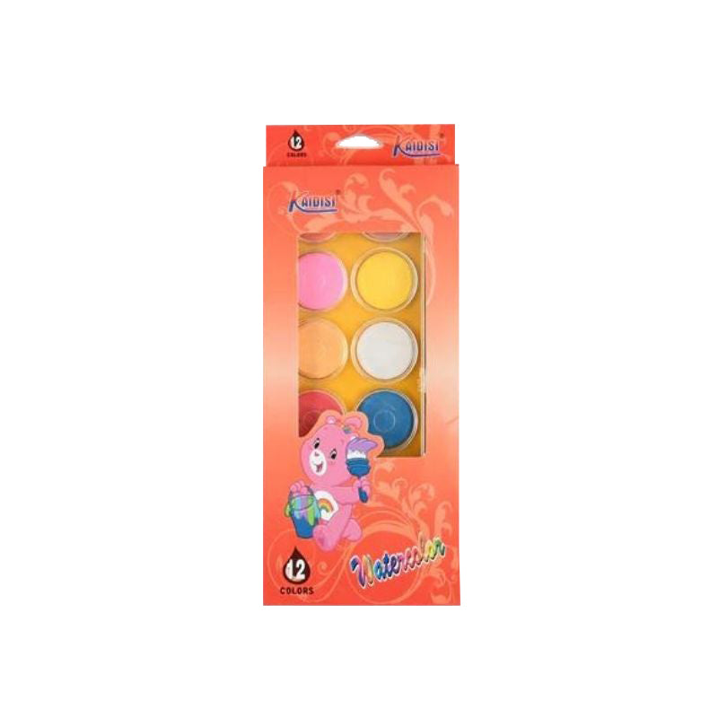 12 Water Colors with Brush Kaidisi