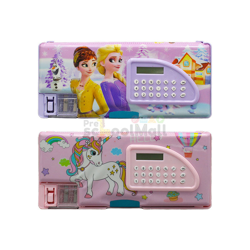 Jumbo Geometry Box with Calculator & Light for Girls