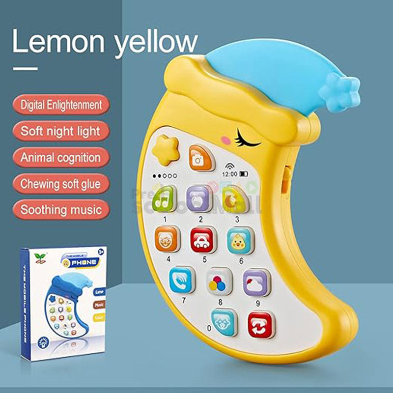Moon Shape Mobile Toy with Light & Music