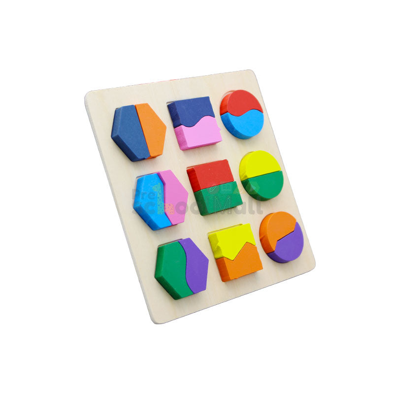 Mini Wooden Geometric Shapes Puzzle Board #1885