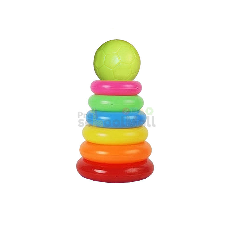 Plastic Rainbow Tower with Ball (6 Rings)