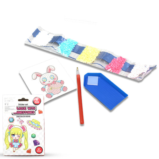 Applique with Rhinestones Sticker Set