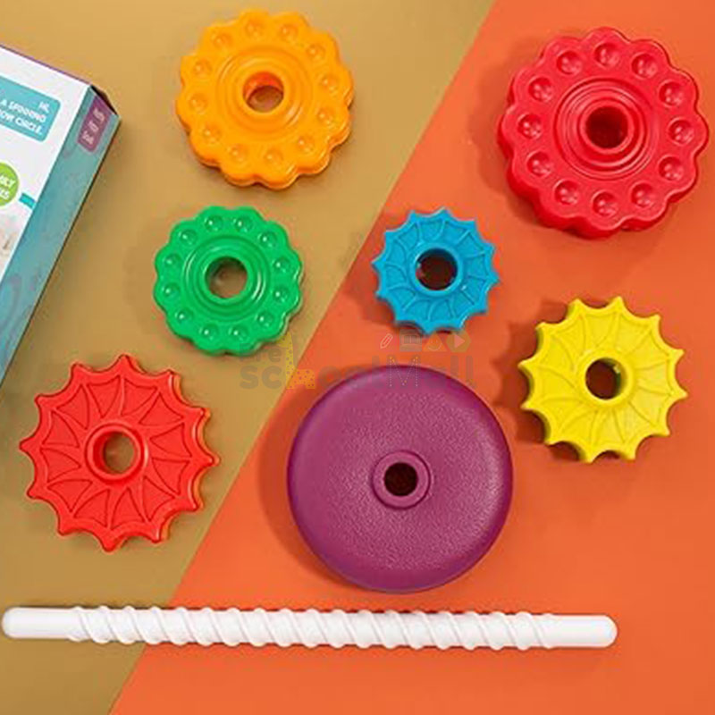 Rainbow Rotary Tower Stacking Toy Large
