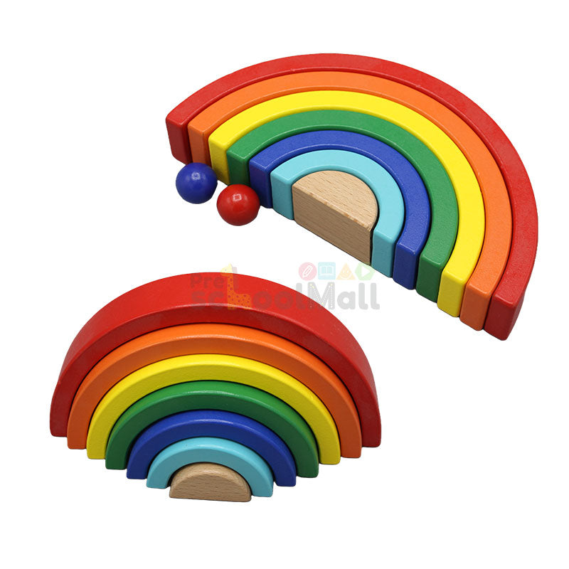 Goody King Wooden Rainbow Stacking Toy