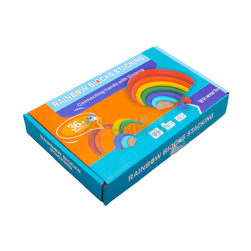 Goody King Wooden Rainbow Stacking Toy