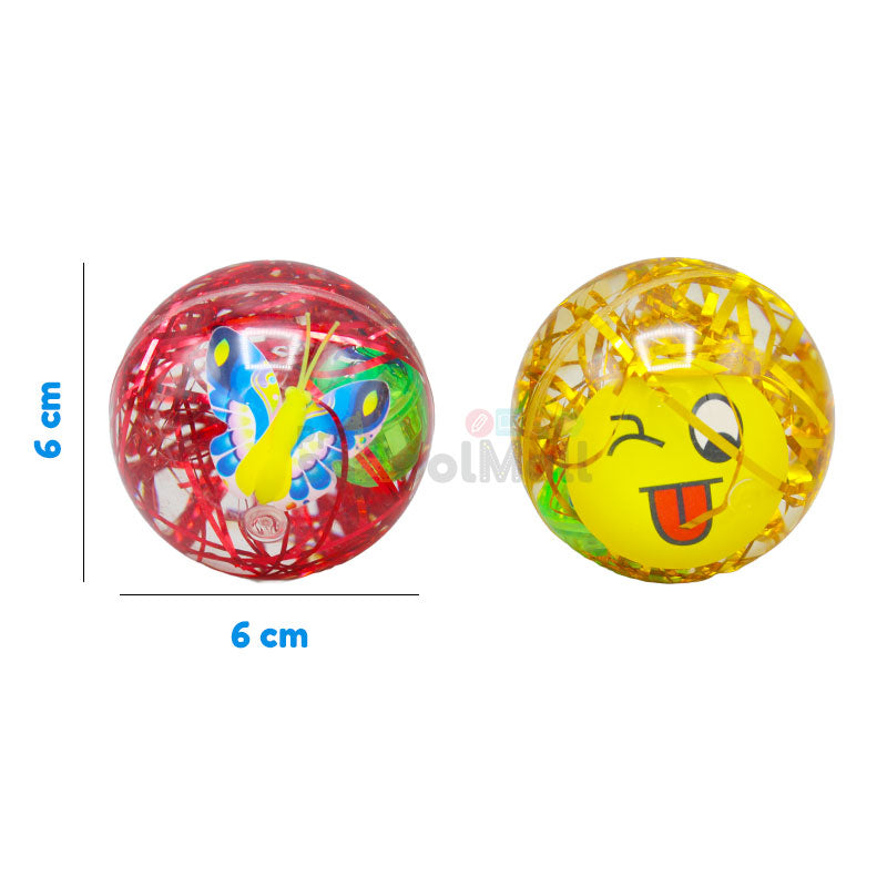 Smiley Ribbon Crystal Bling Bouncing Ball