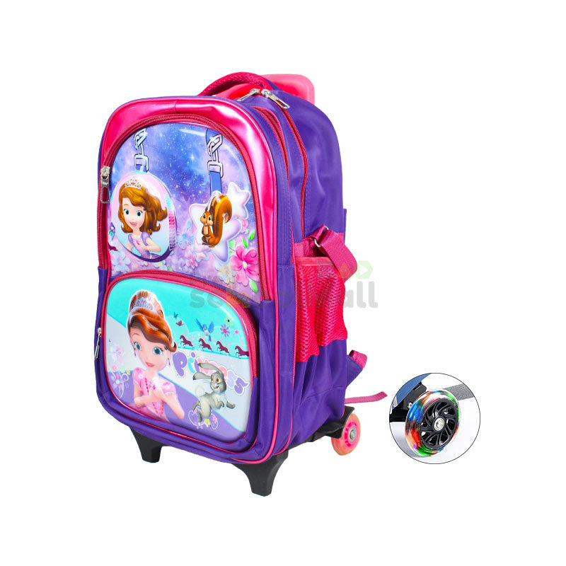 Sofia Embossed Trolley School Bag 17″