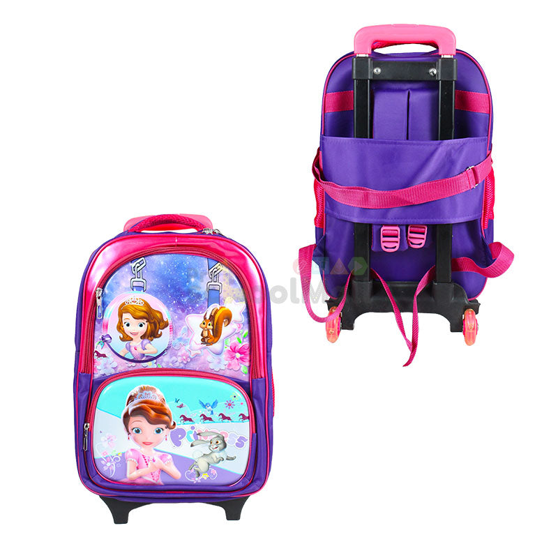 Sofia Embossed Trolley School Bag 17″