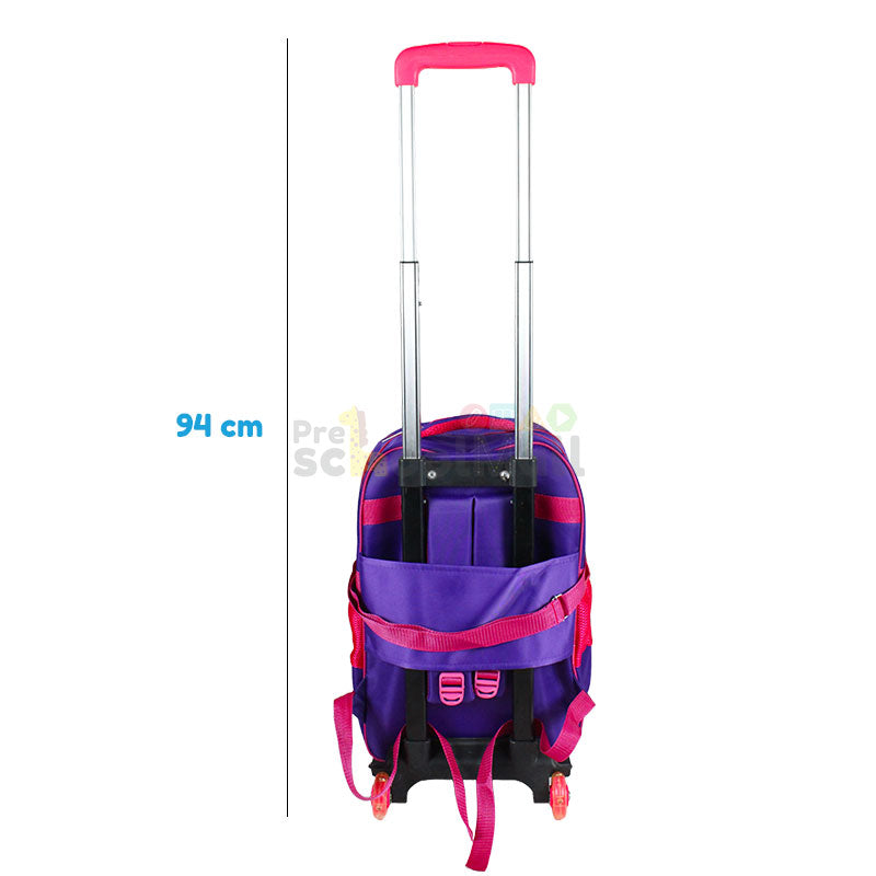 Sofia Embossed Trolley School Bag 17″