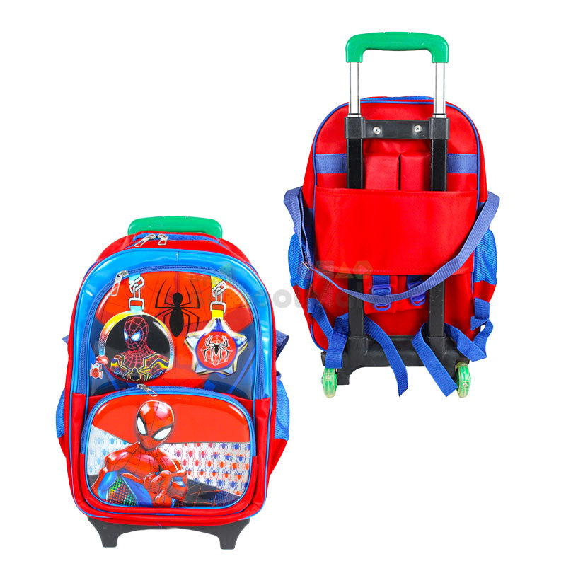 Spiderman Embossed Trolley School Bag 17″